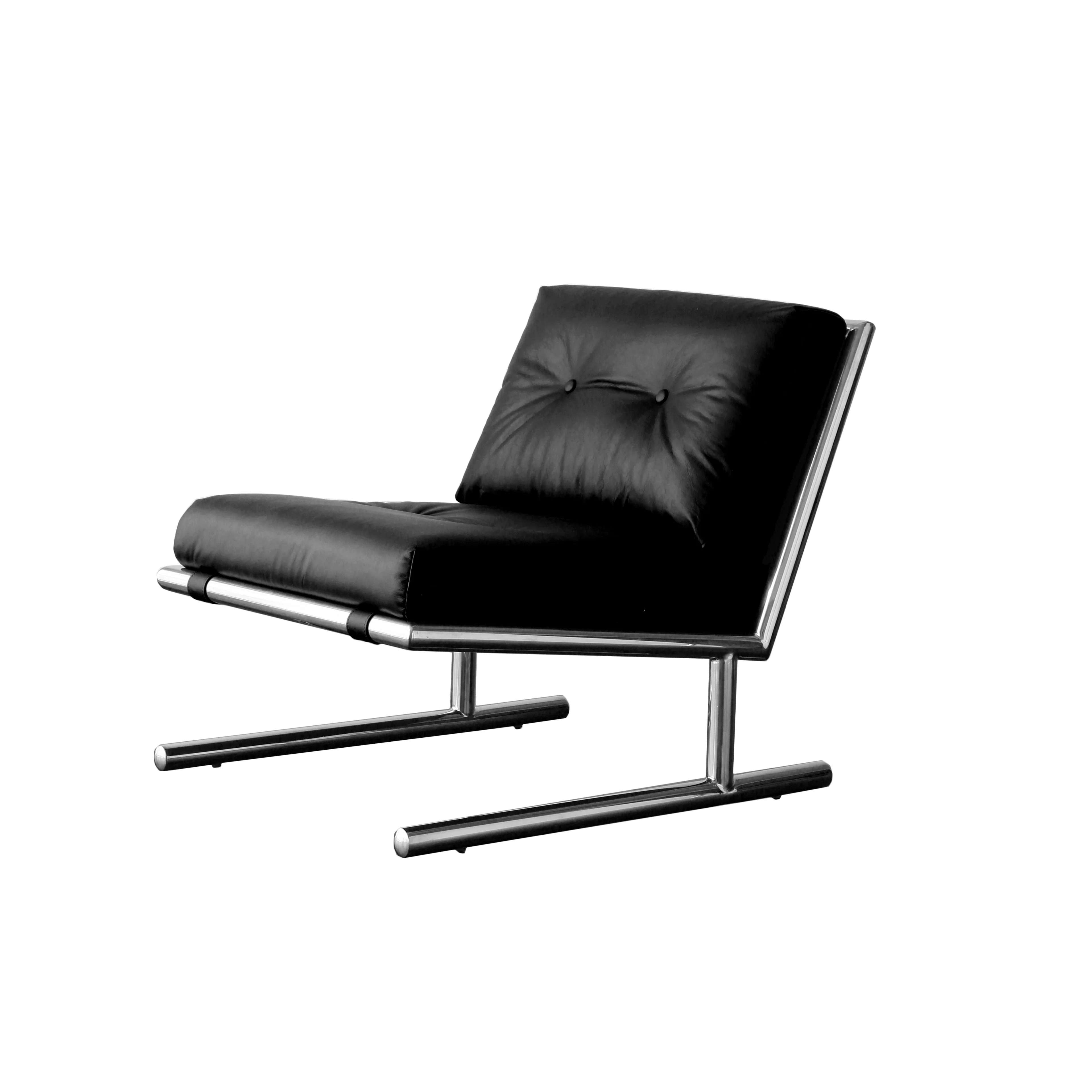 Modern Simple Oil Waxed Leather Leisure Chair - Image 5