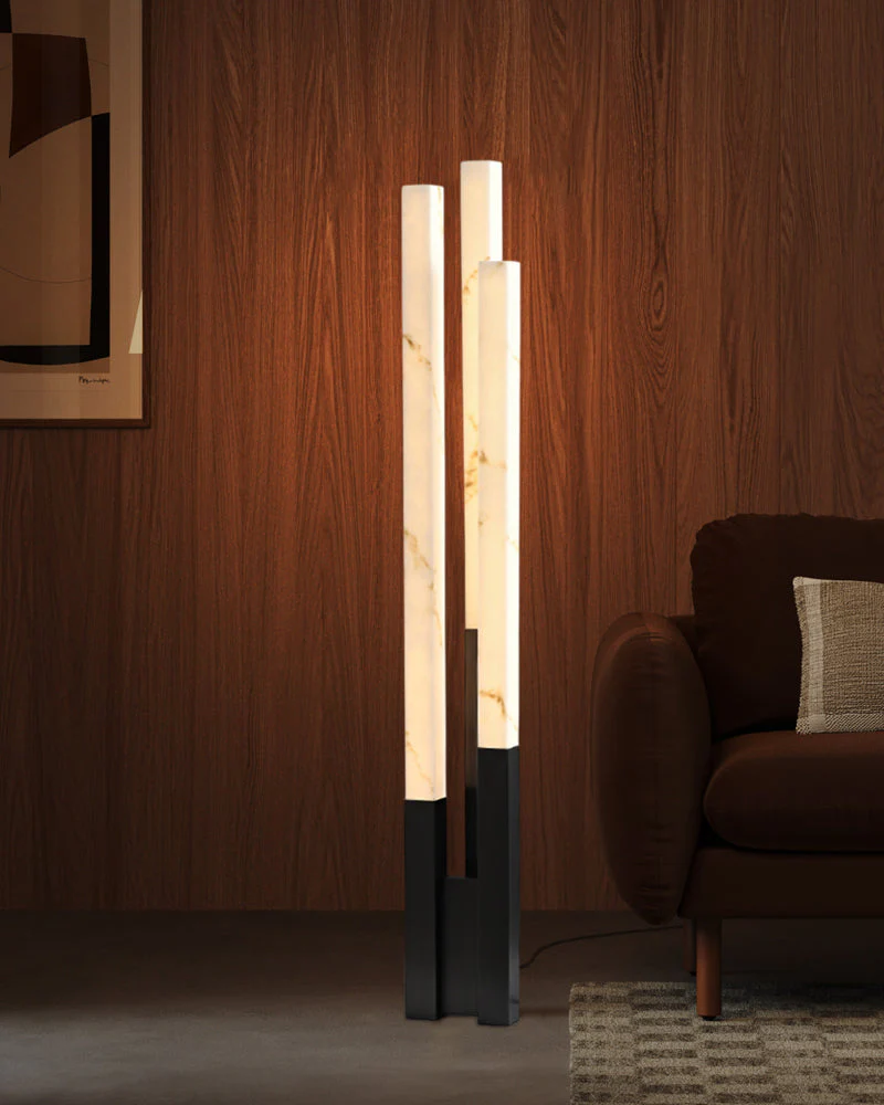 Modern Soft Glow LED Alabaster High Standing Floor Lamp - Image 4
