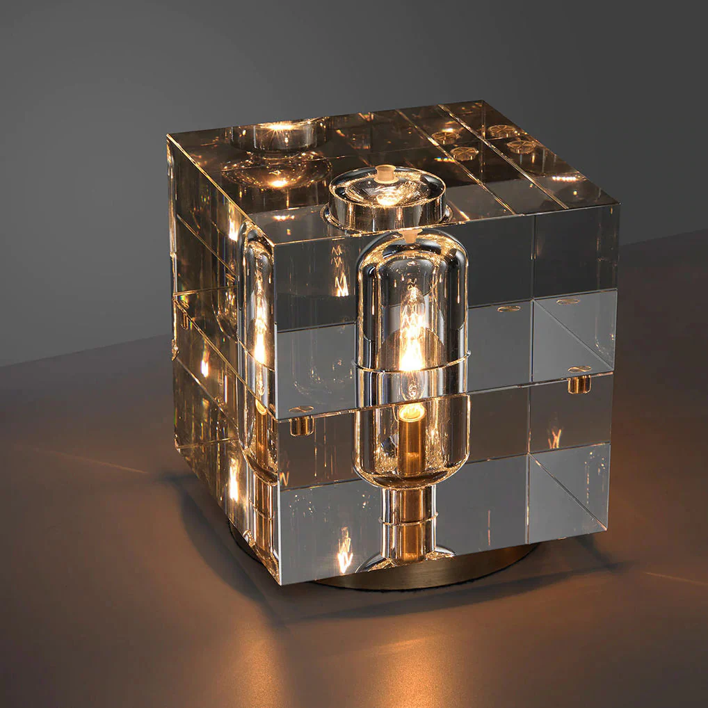 Modern Square Crystal Table Lamp 6.6″H - Image 4