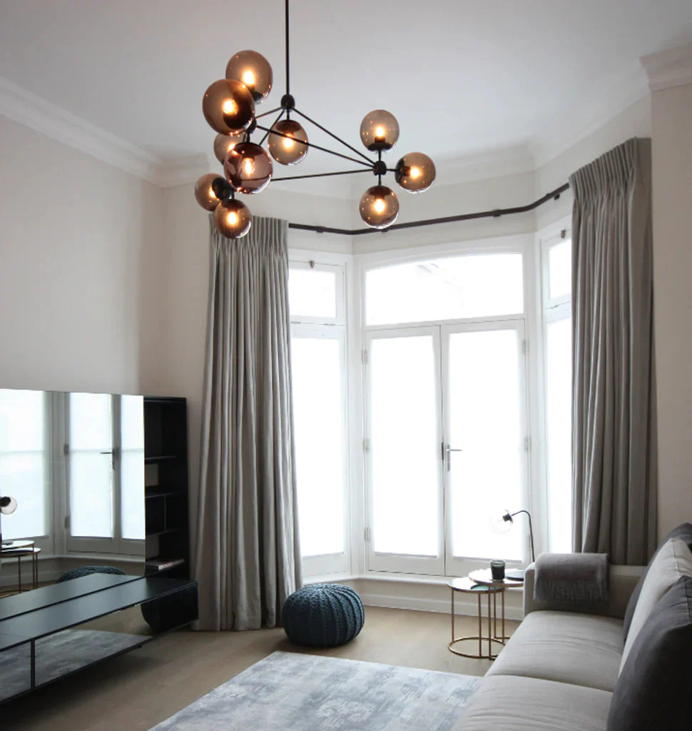 Modo Chandelier 37" - 3 Sided, 10 Globes - Image 10