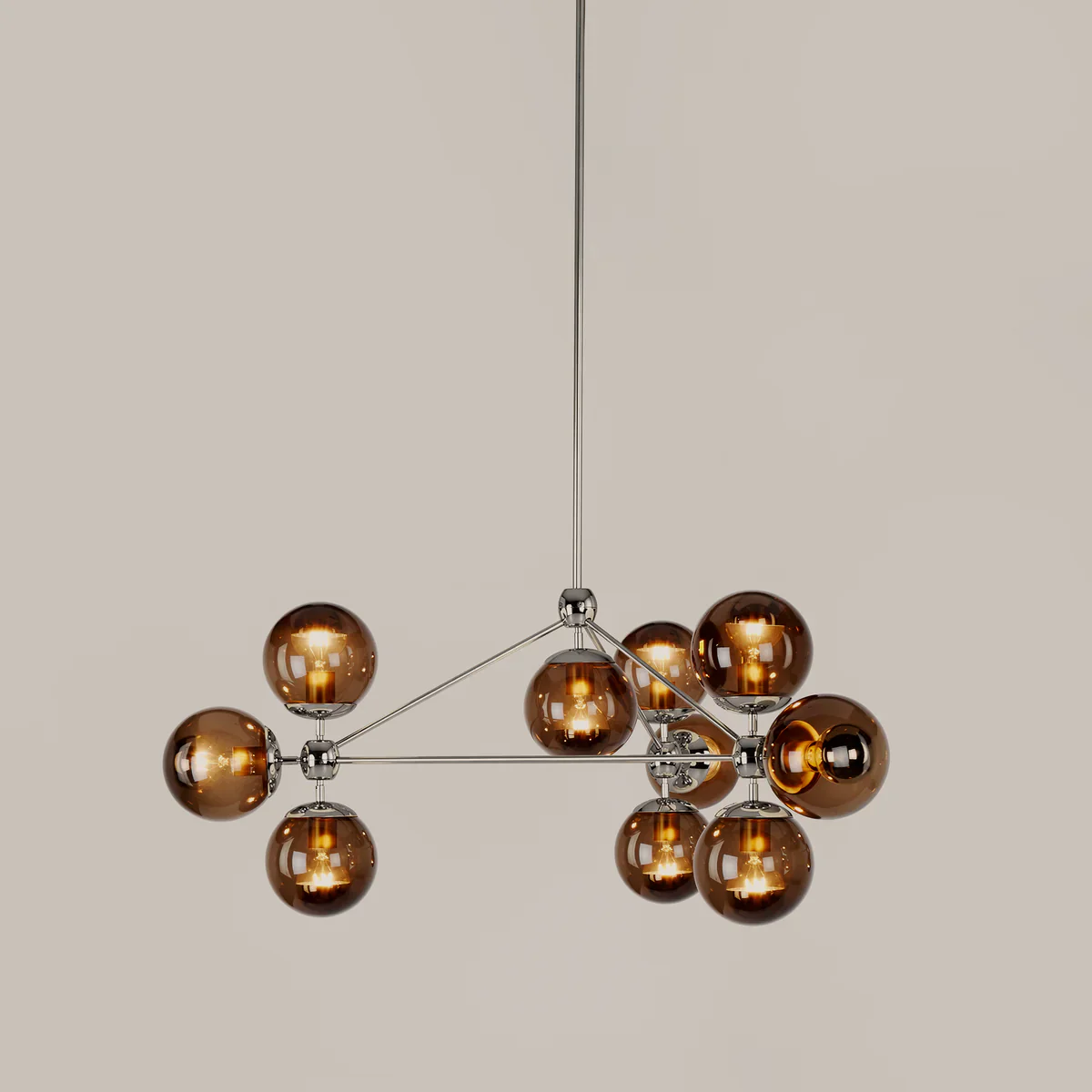 Modo Chandelier 37" - 3 Sided, 10 Globes - Image 16