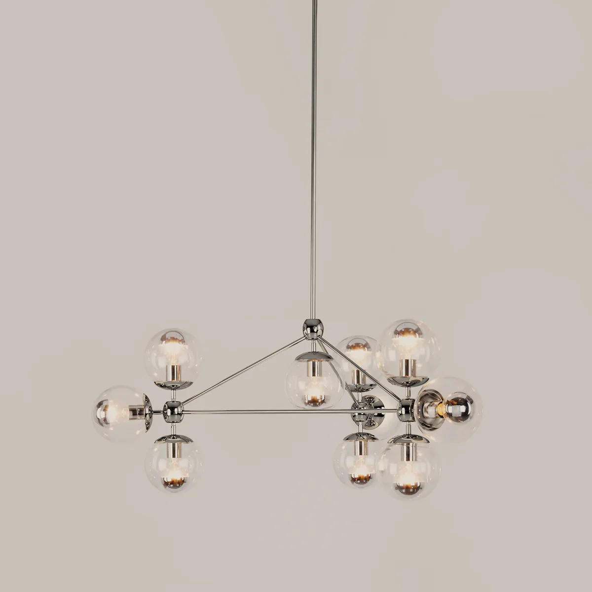 Modo Chandelier 37" - 3 Sided, 10 Globes - Image 17
