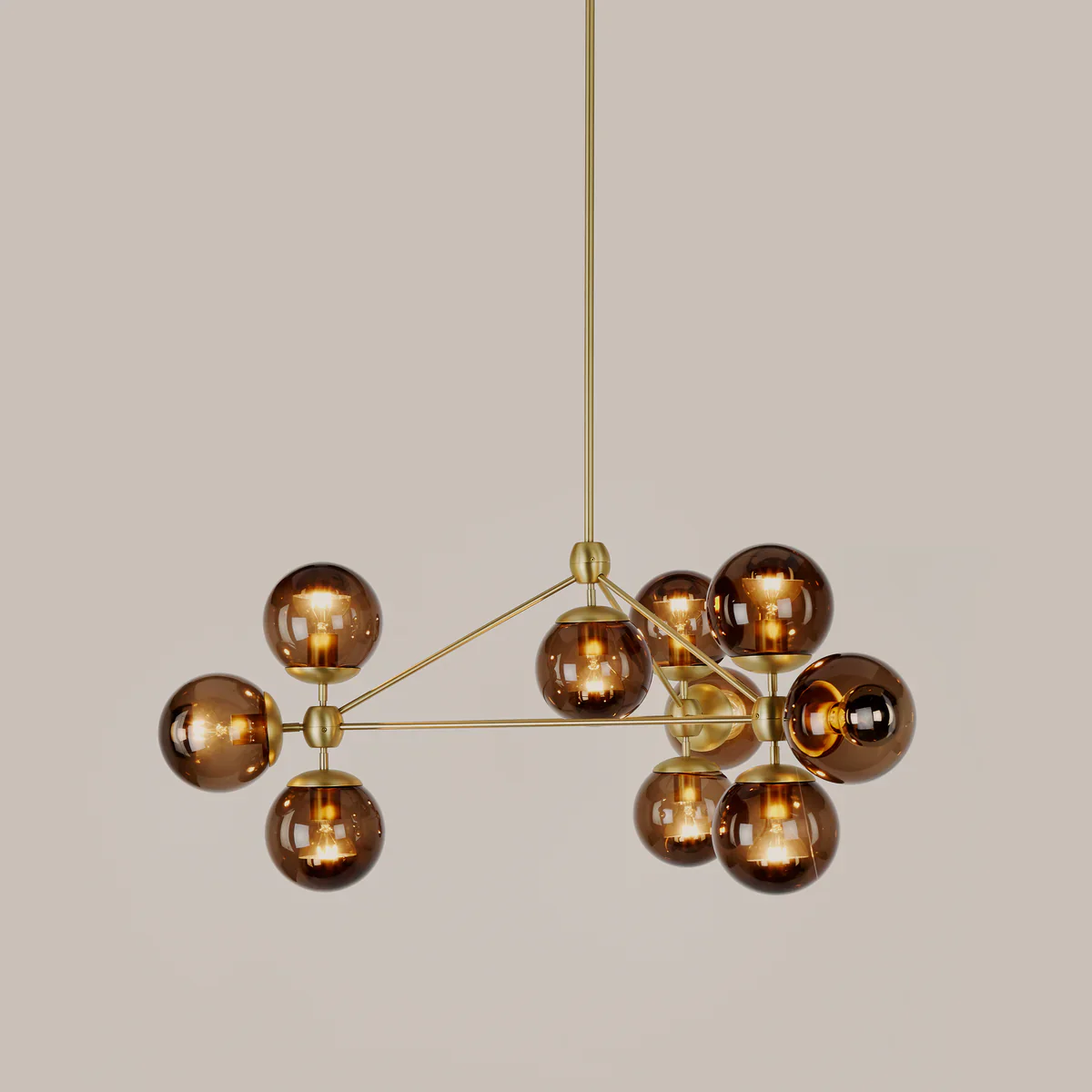 Modo Chandelier 37" - 3 Sided, 10 Globes - Image 20