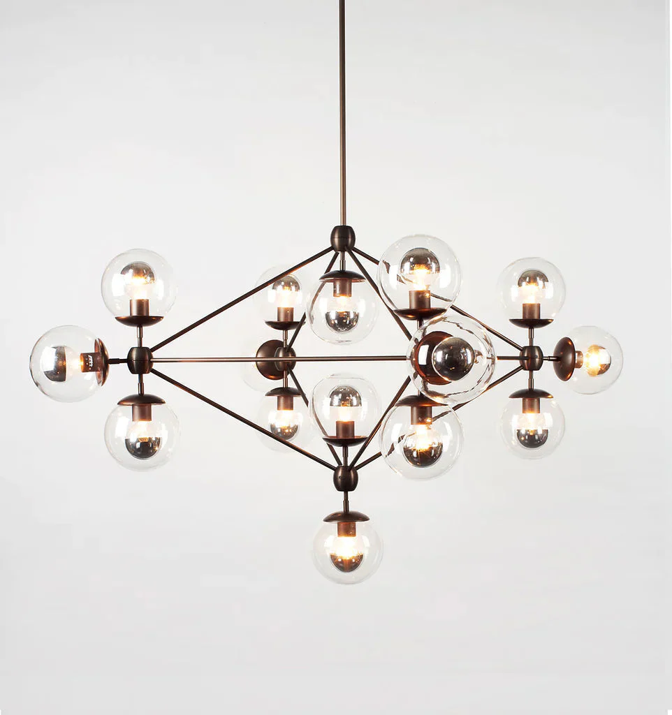 Modo Chandelier 39" - 4 Sided, 15 Globes - Image 3