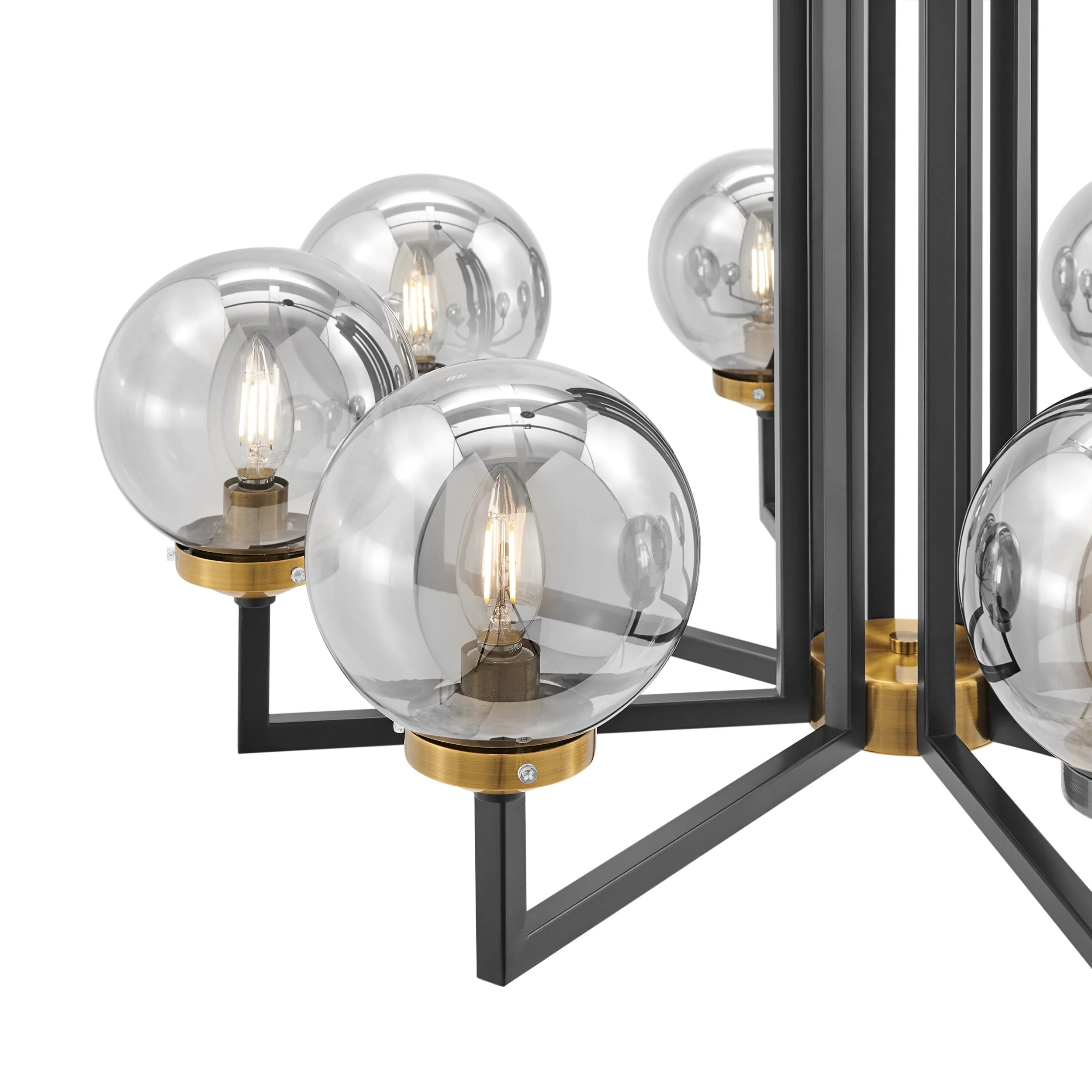 Monachopsis Large Gold & Black Chandelier - Image 3