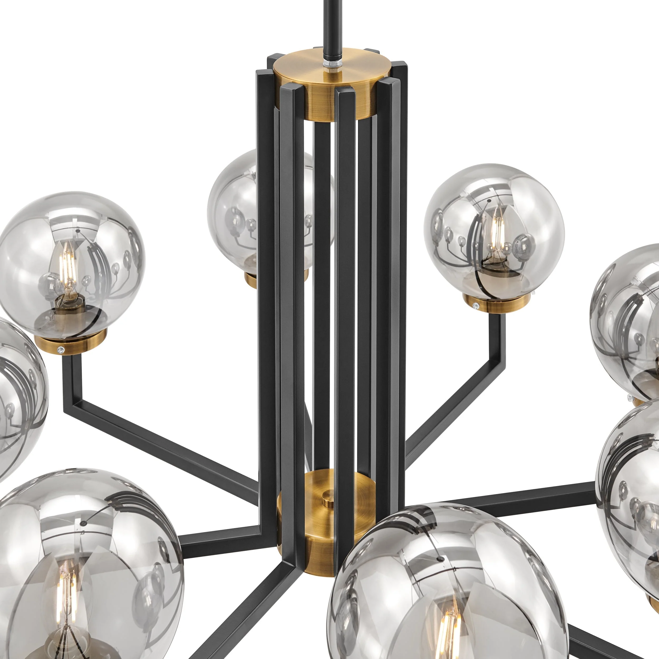 Monachopsis Small  Gold & Black Chandelier - Image 4