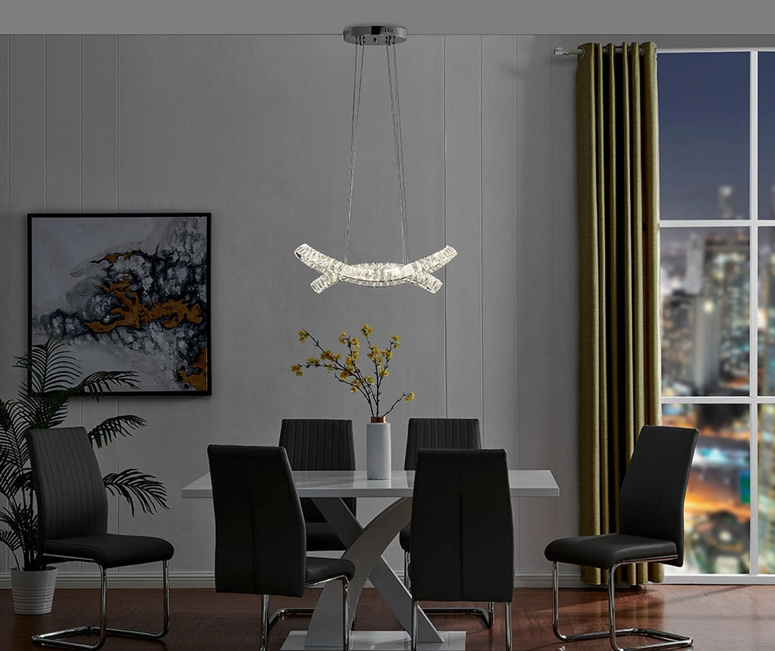 Monroe Crystal Chandelier // Chrome - Image 2