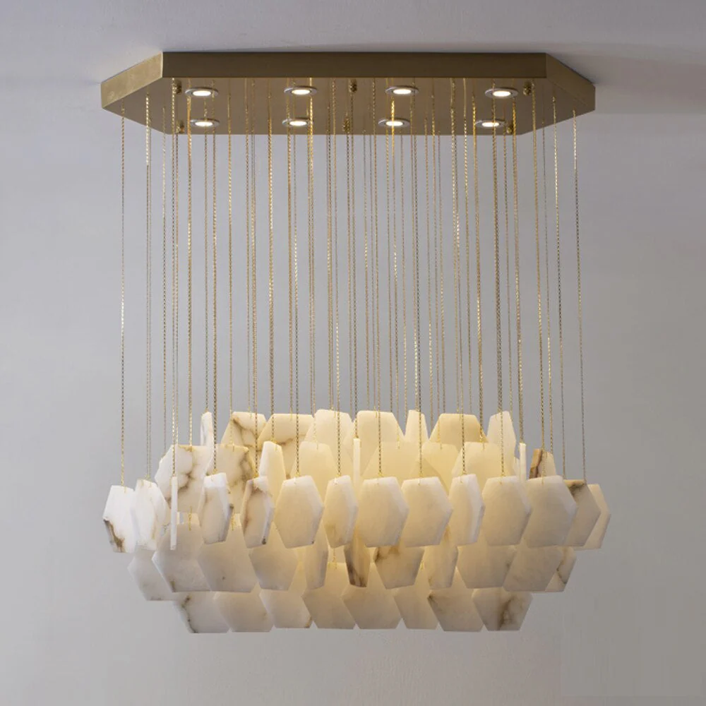 Natural Marble Modern Chandelier - Image 2
