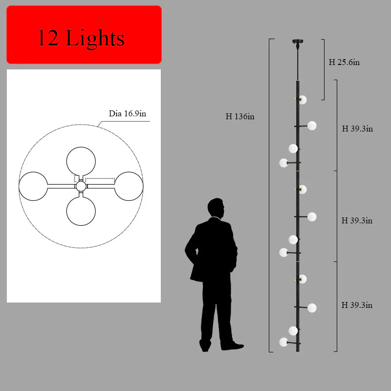 Modern Multi-Arm Opal Chandelier by Aurorae Lighting - Image 14