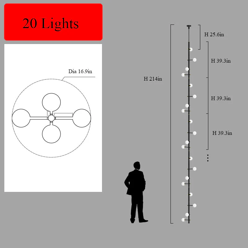 Modern Multi-Arm Opal Chandelier by Aurorae Lighting - Image 16