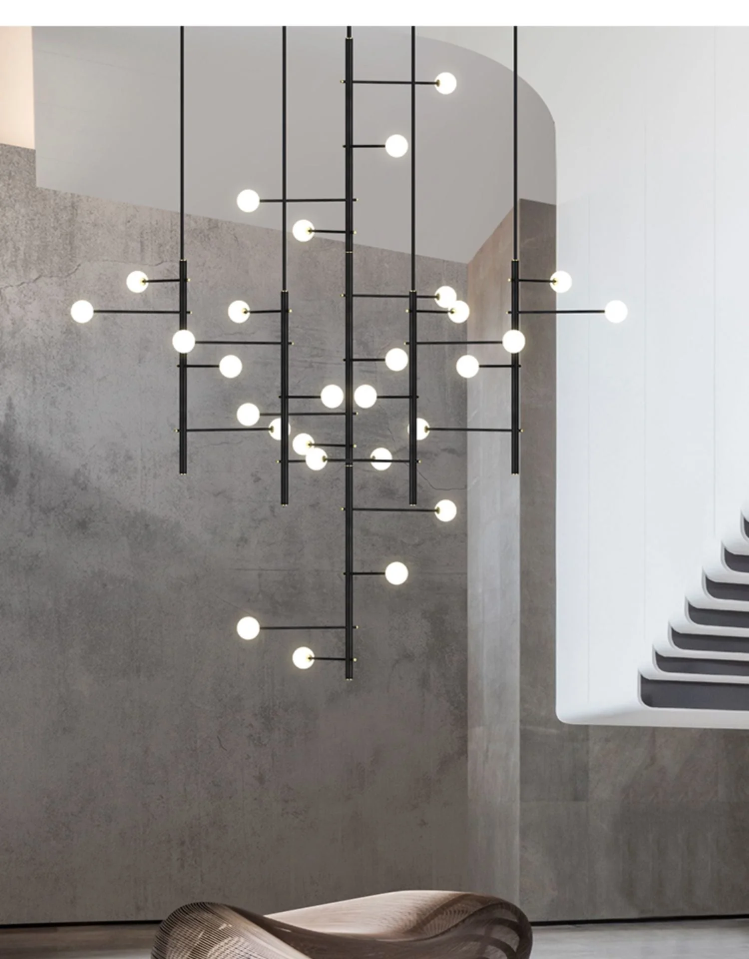 Modern Multi-Arm Opal Chandelier by Aurorae Lighting - Image 28