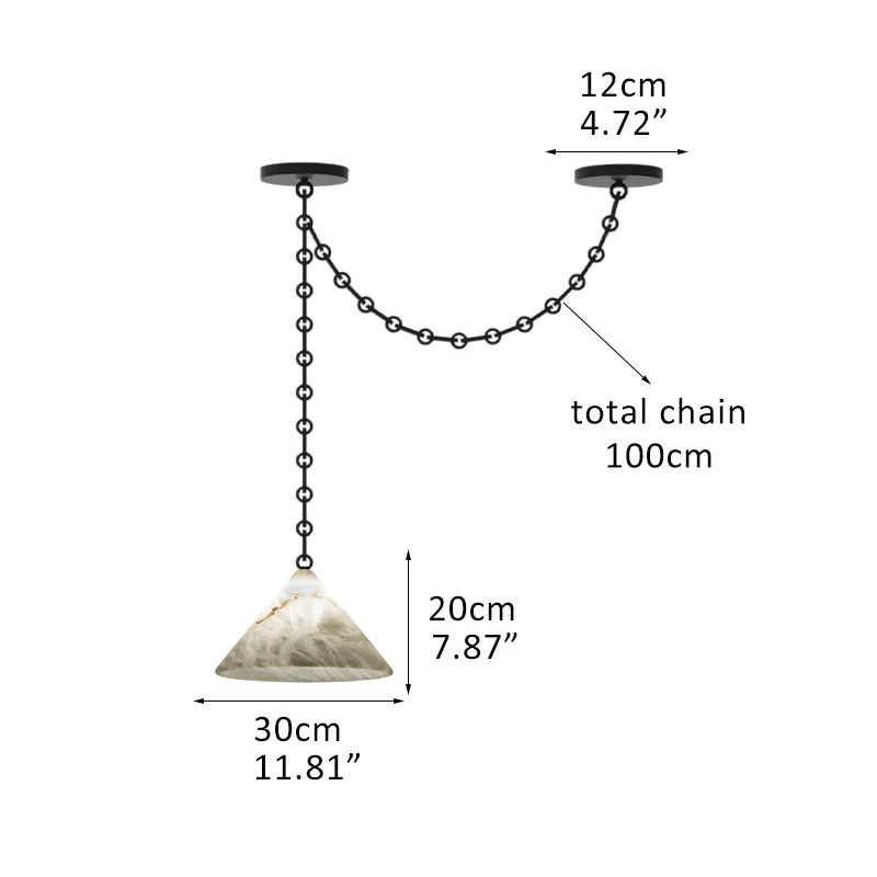 Multi-Head Matte White Alabaster Cone Hanging Kitchen Pendant Light - Image 13