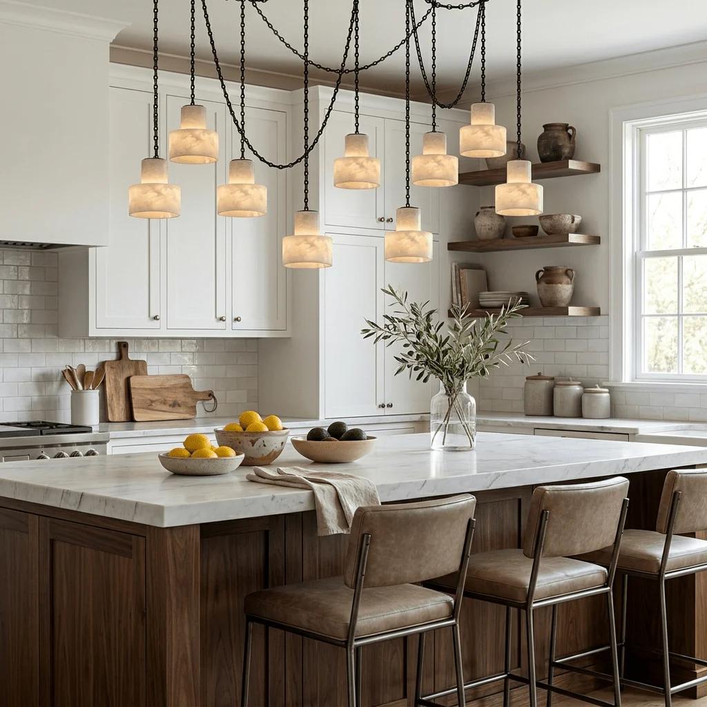 Multi-Tier Chain Drum Pendant Lamp