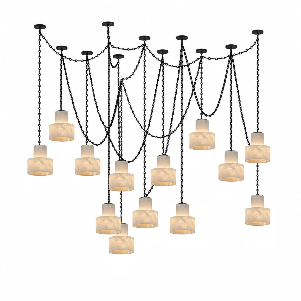 Multi-Tier Chain Drum Pendant Lamp - Image 10