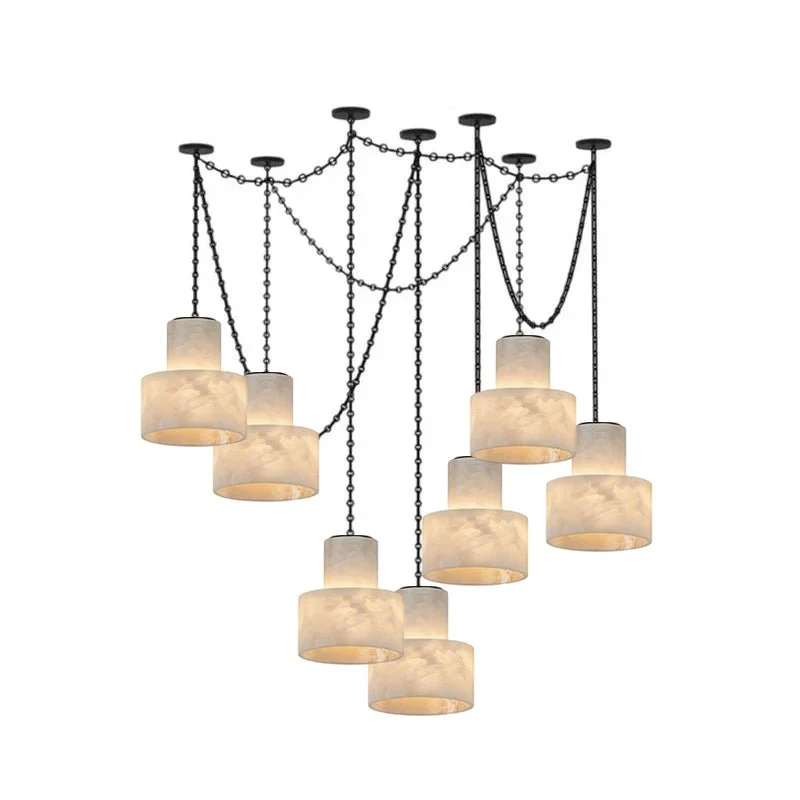 Multi-Tier Chain Drum Pendant Lamp - Image 14
