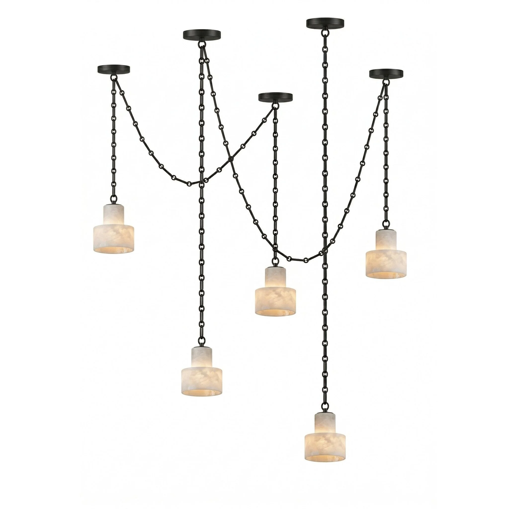 Multi-Tier Chain Drum Pendant Lamp - Image 17