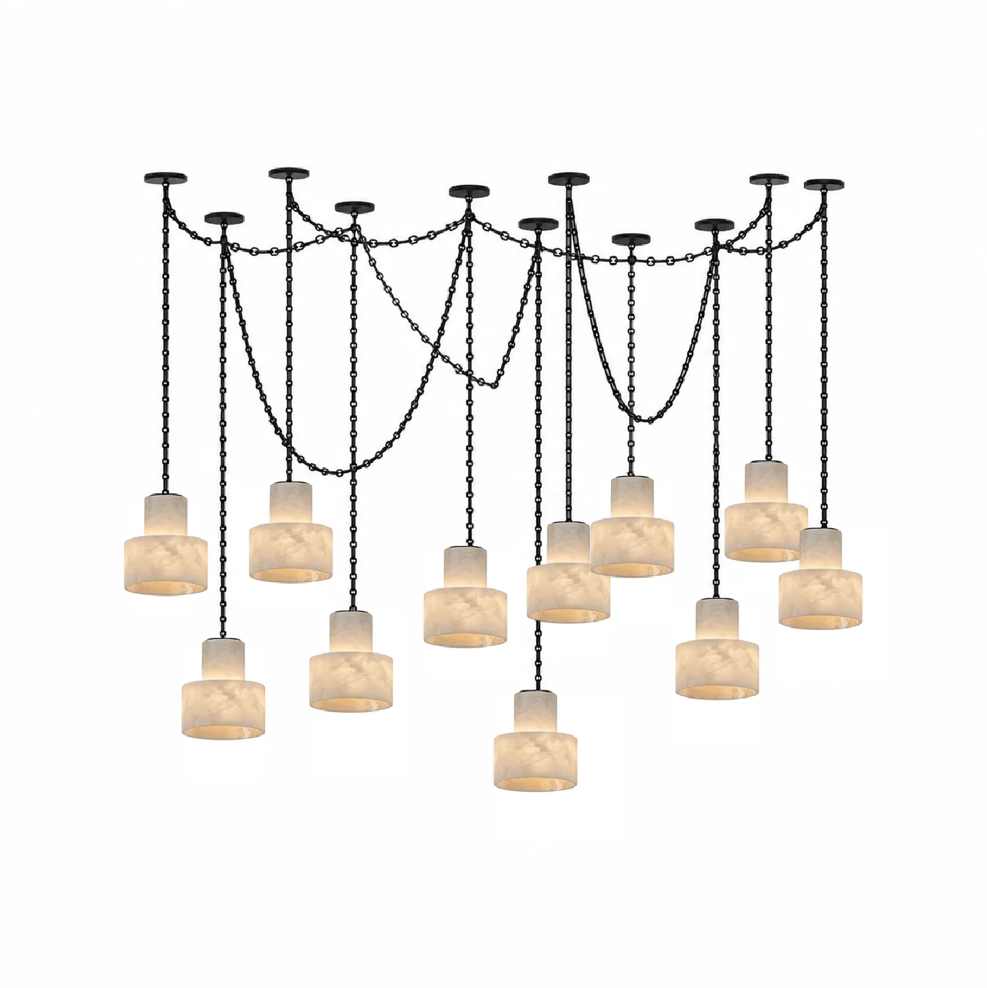 Multi-Tier Chain Drum Pendant Lamp - Image 18