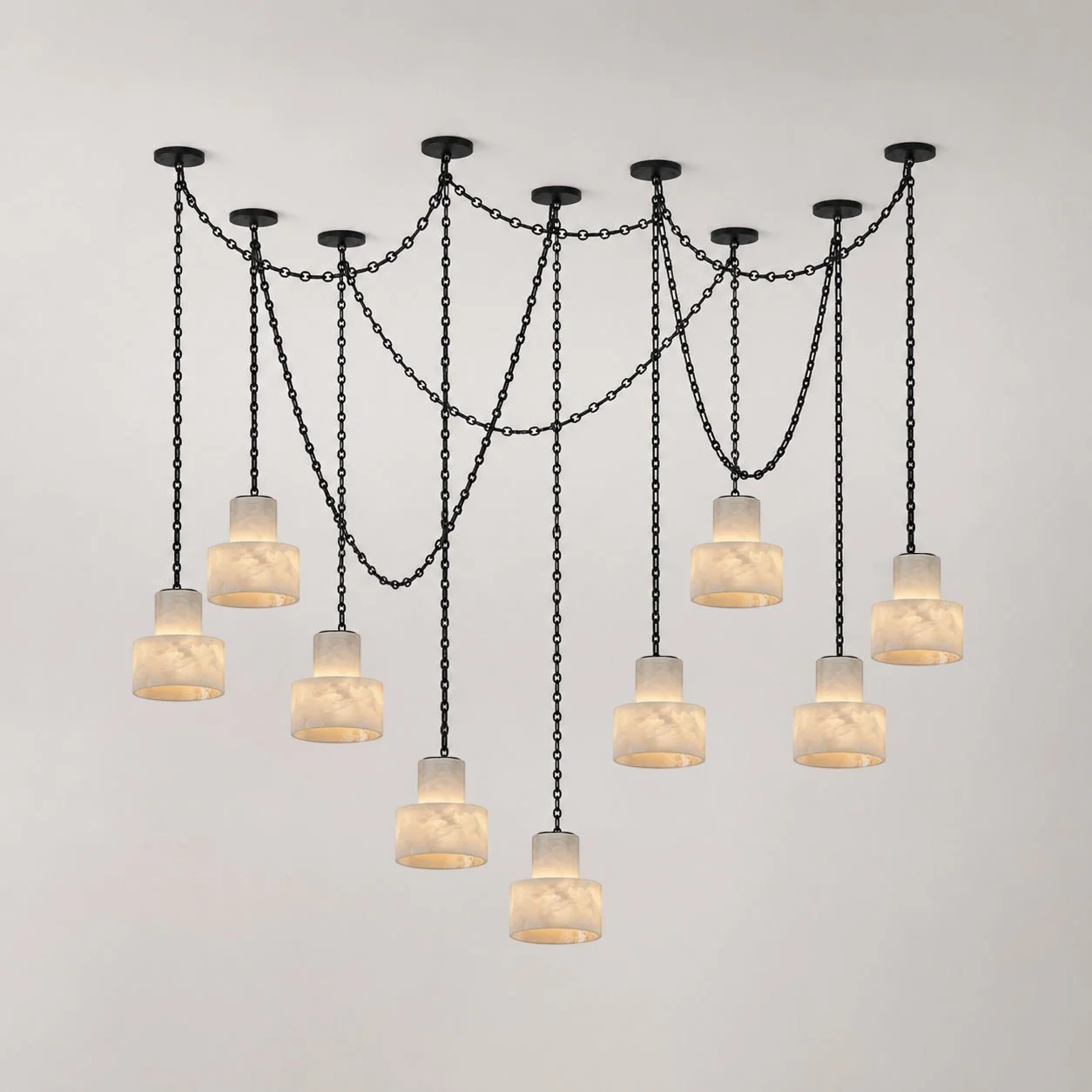 Multi-Tier Chain Drum Pendant Lamp - Image 7