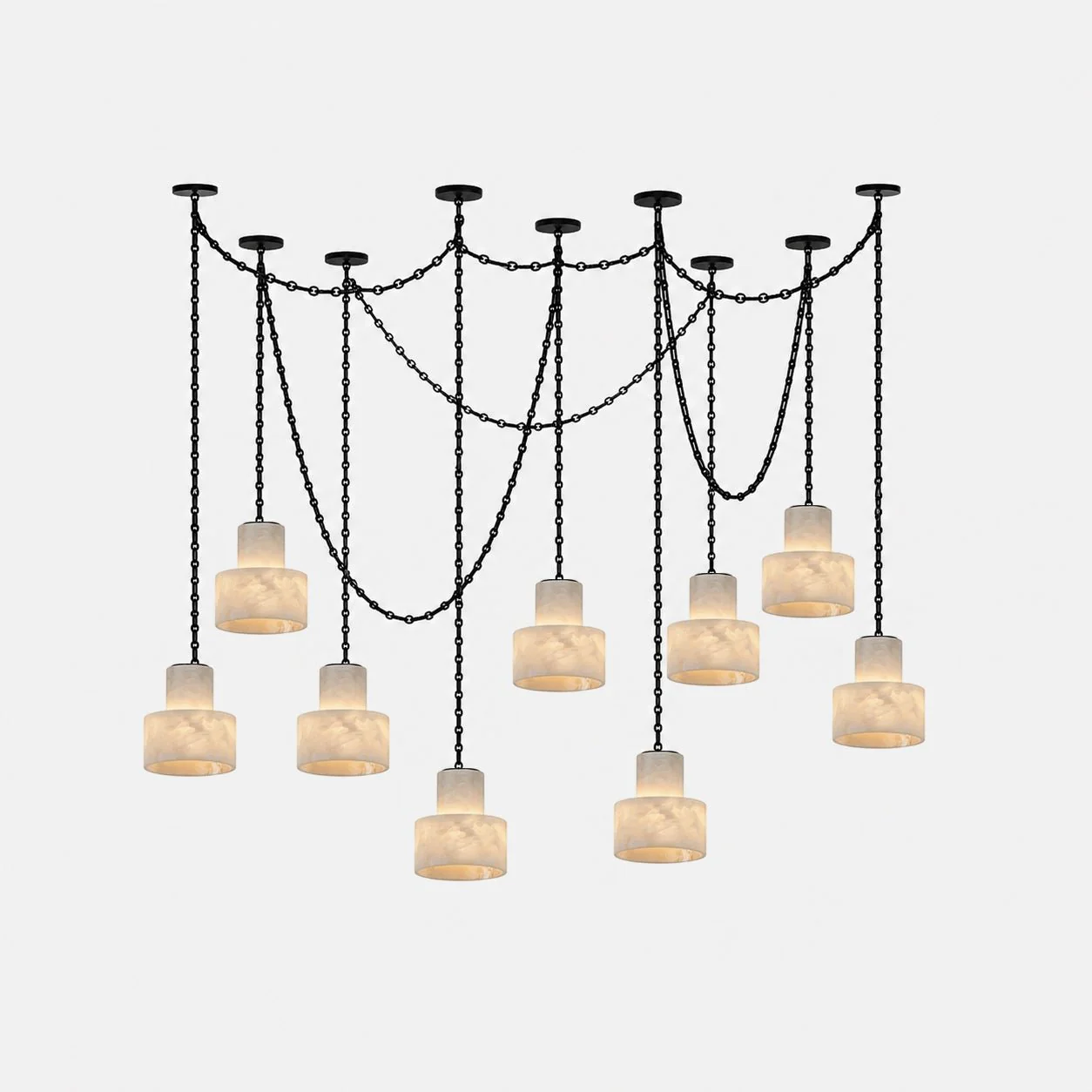 Multi-Tier Chain Drum Pendant Lamp - Image 8