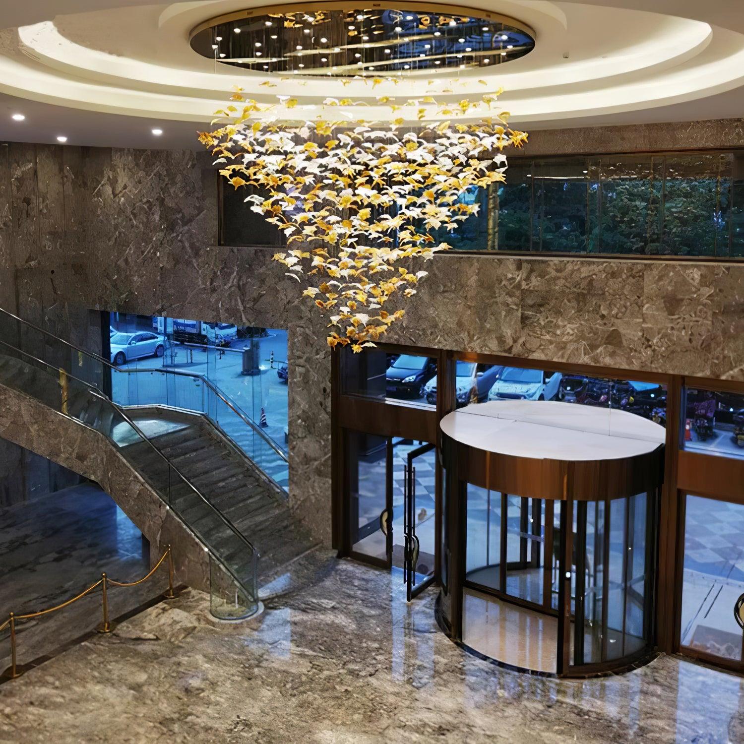 Multicolor Crystal Maple Leaf Chandelier - Image 19