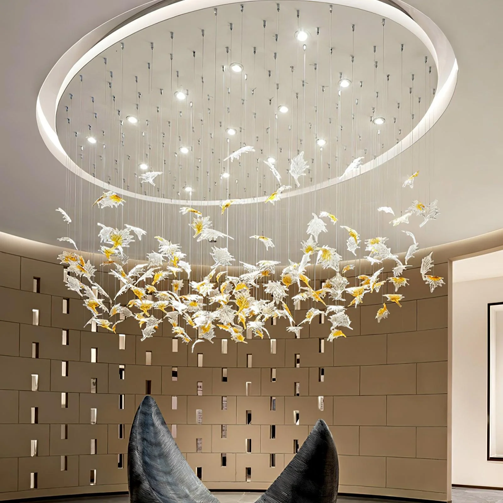 Multicolor Crystal Maple Leaf Chandelier - Image 20