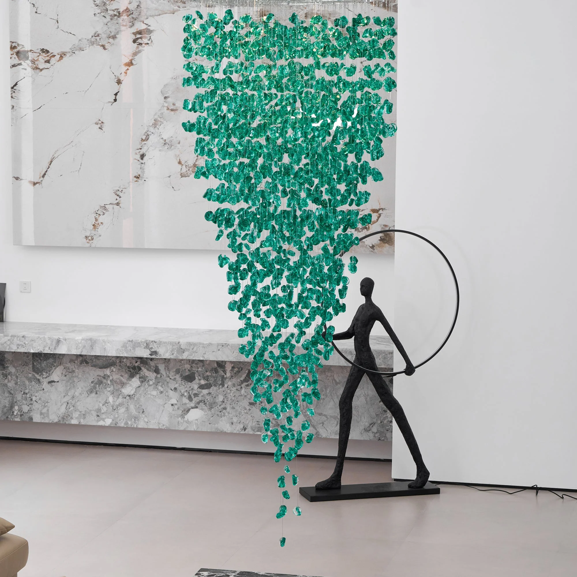 Crystal Stone Chandelier - Image 4