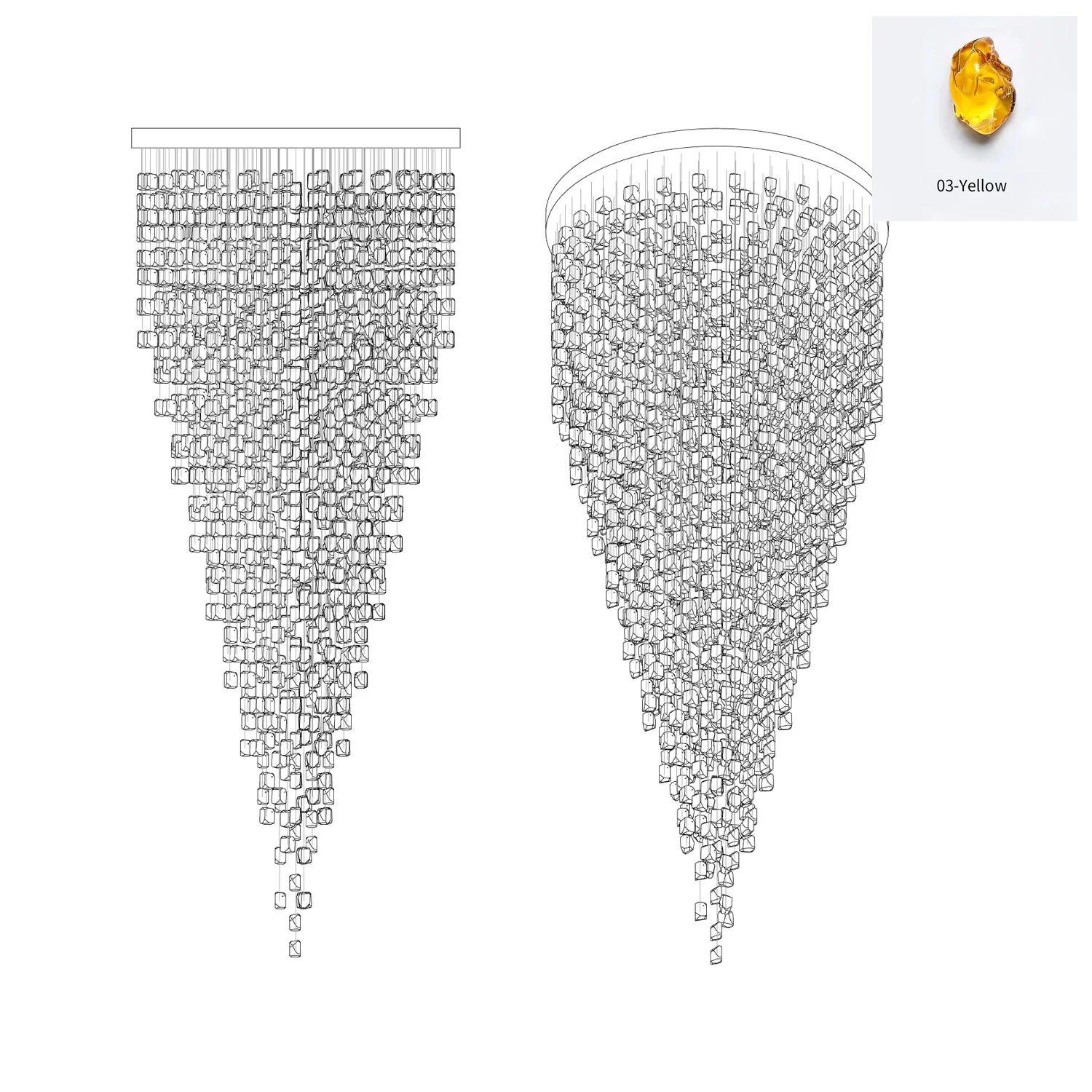 Crystal Stone Chandelier - Image 76