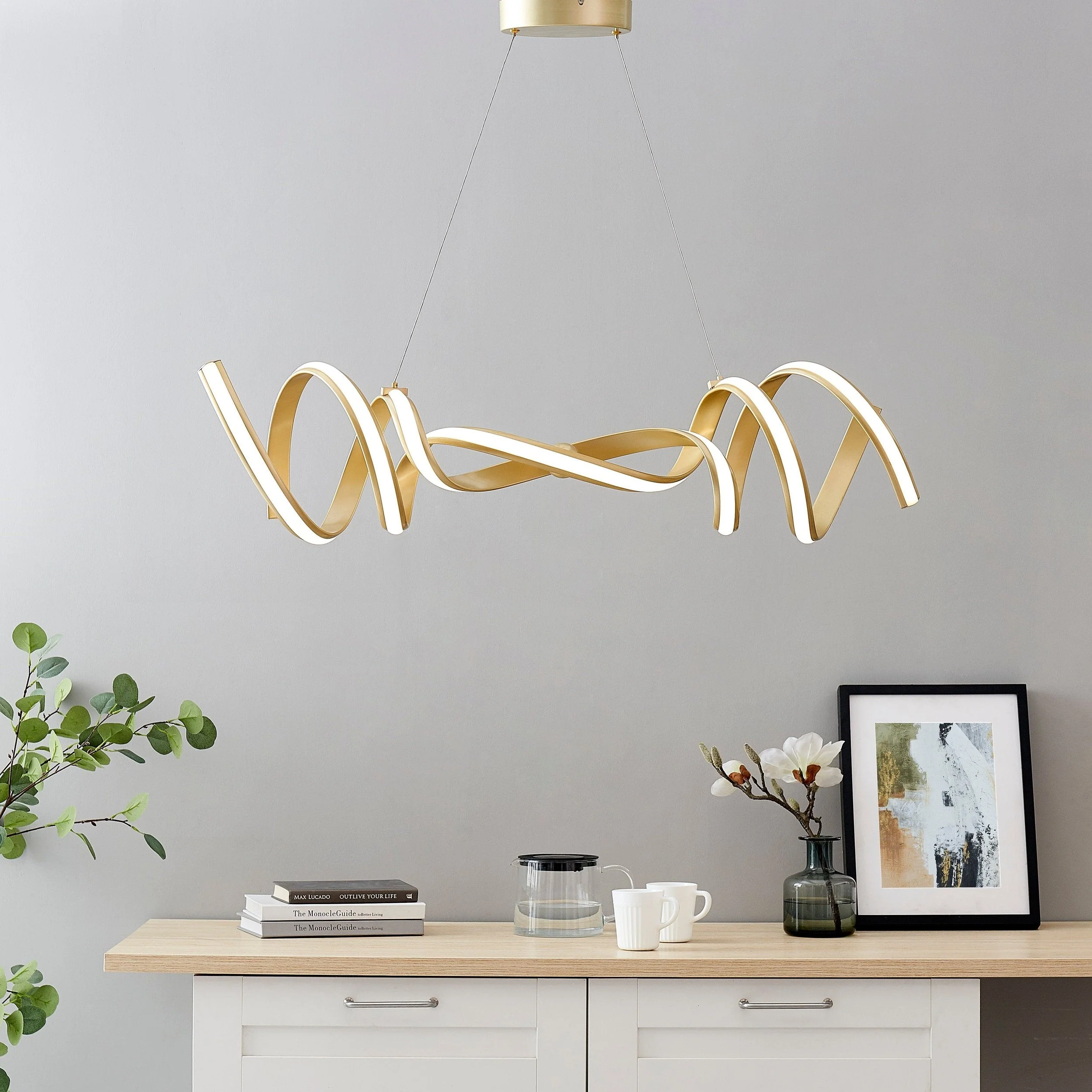 Munich LED Horizontal Chandelier // Gold - Image 3