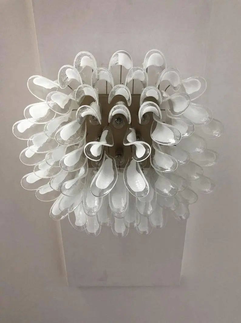 Murano Ceiling lamp – 64 petals – Transparent/White - Image 10