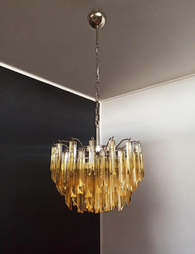 Murano Chandelier – 107 prisms – Yellow - Image 5