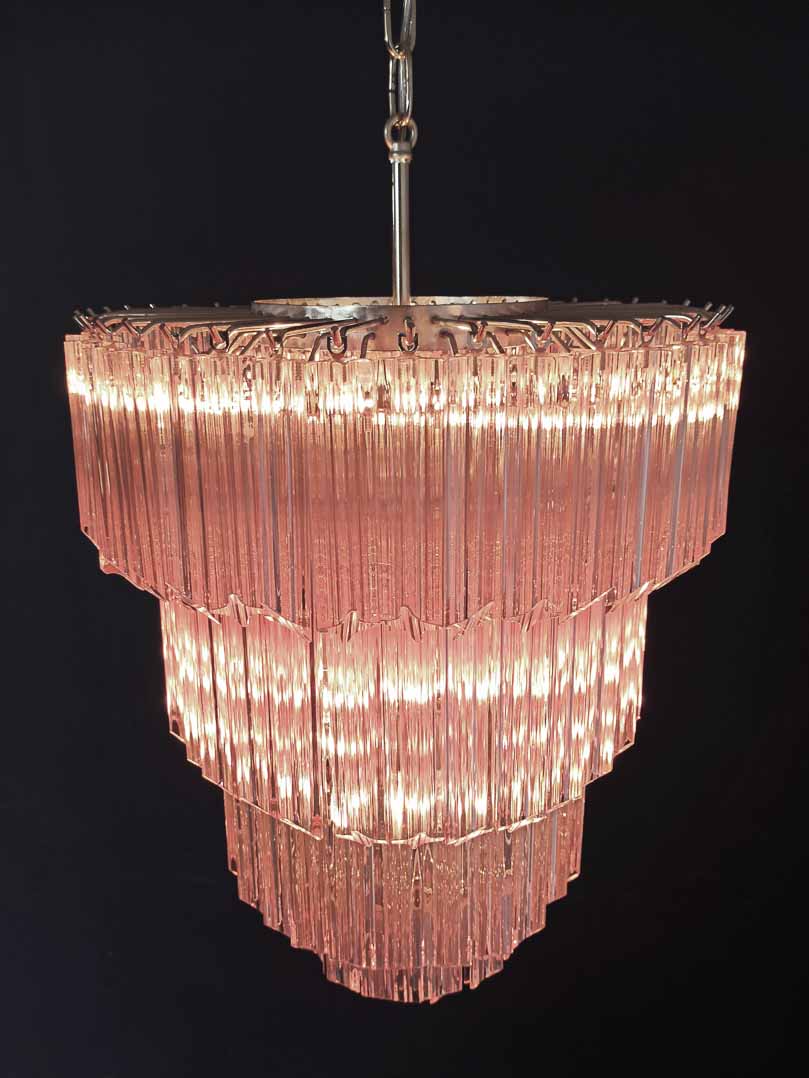 Murano Chandelier – 112 prisms – Pink - Image 24