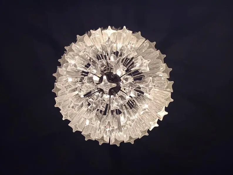 Murano Chandelier – 112 prisms – Transparent - Image 3