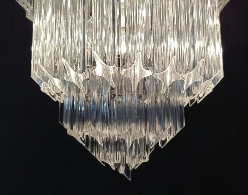 Murano Chandelier – 112 prisms – Transparent - Image 5