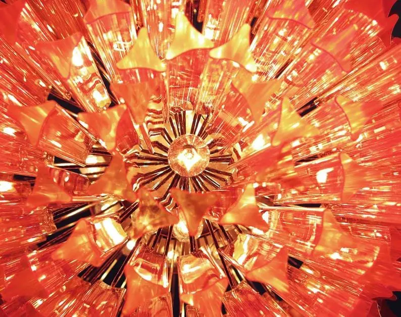 Murano Chandelier – 184 prisms – Pink - Image 4
