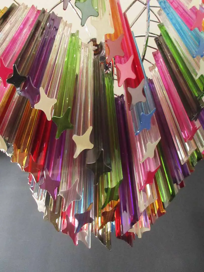 Murano Chandelier – 200 prisms – Multicolored - Image 14