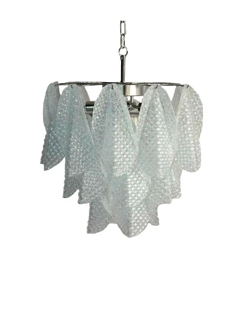 Murano Chandelier – 23 Rondini – Granigliar – Transparent - Image 3