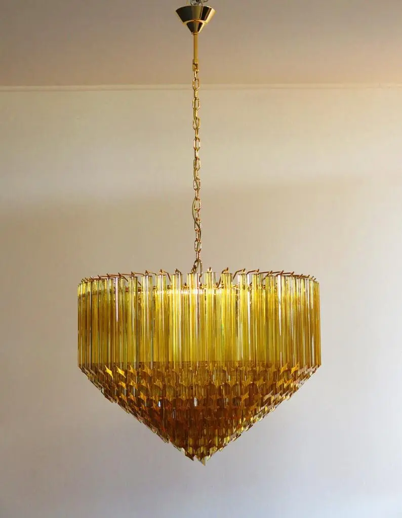 Murano Chandelier – 265 prisms – Amber - Image 4
