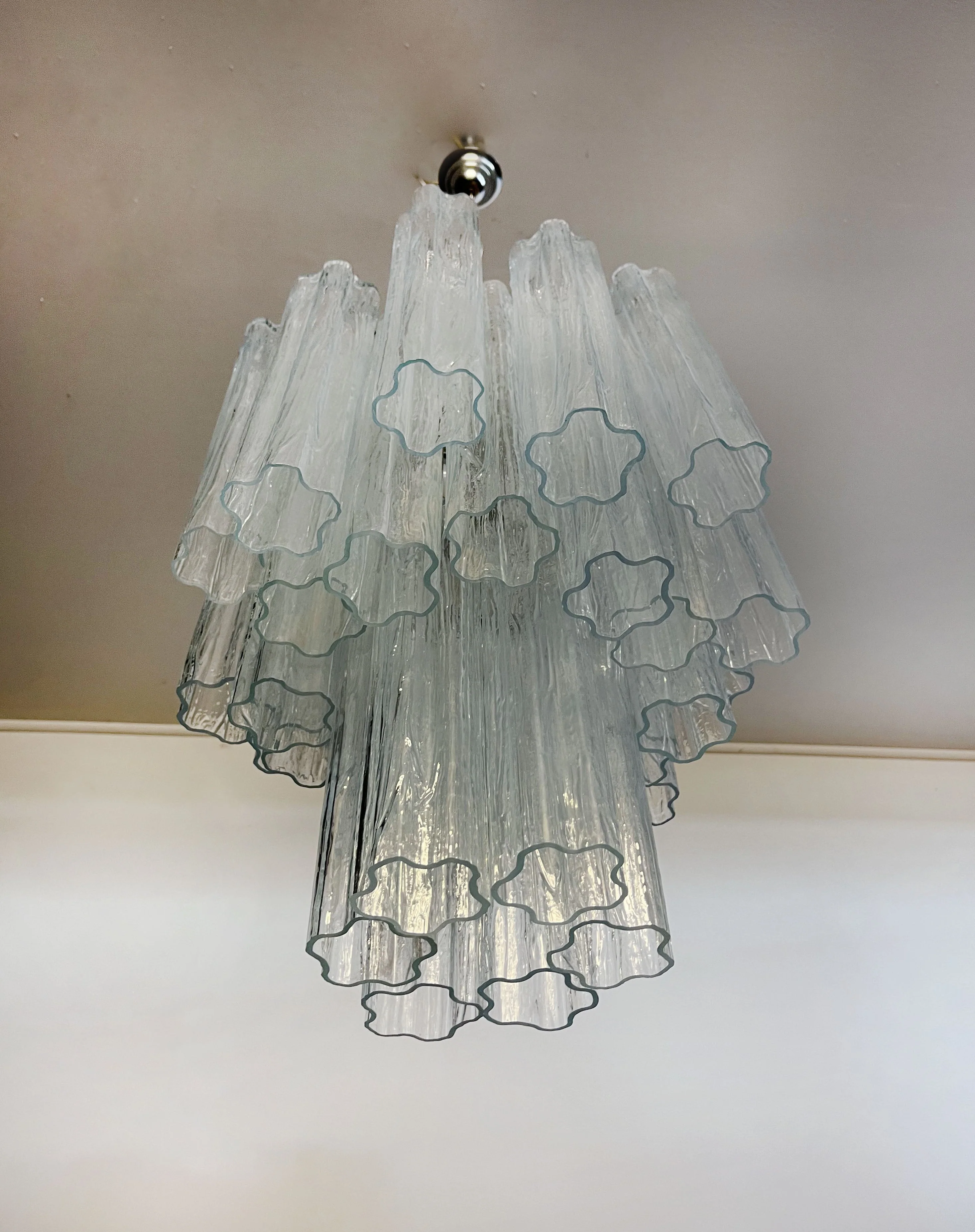 Murano Chandelier – 30 tubes – Clear Glass Tubes - Image 3