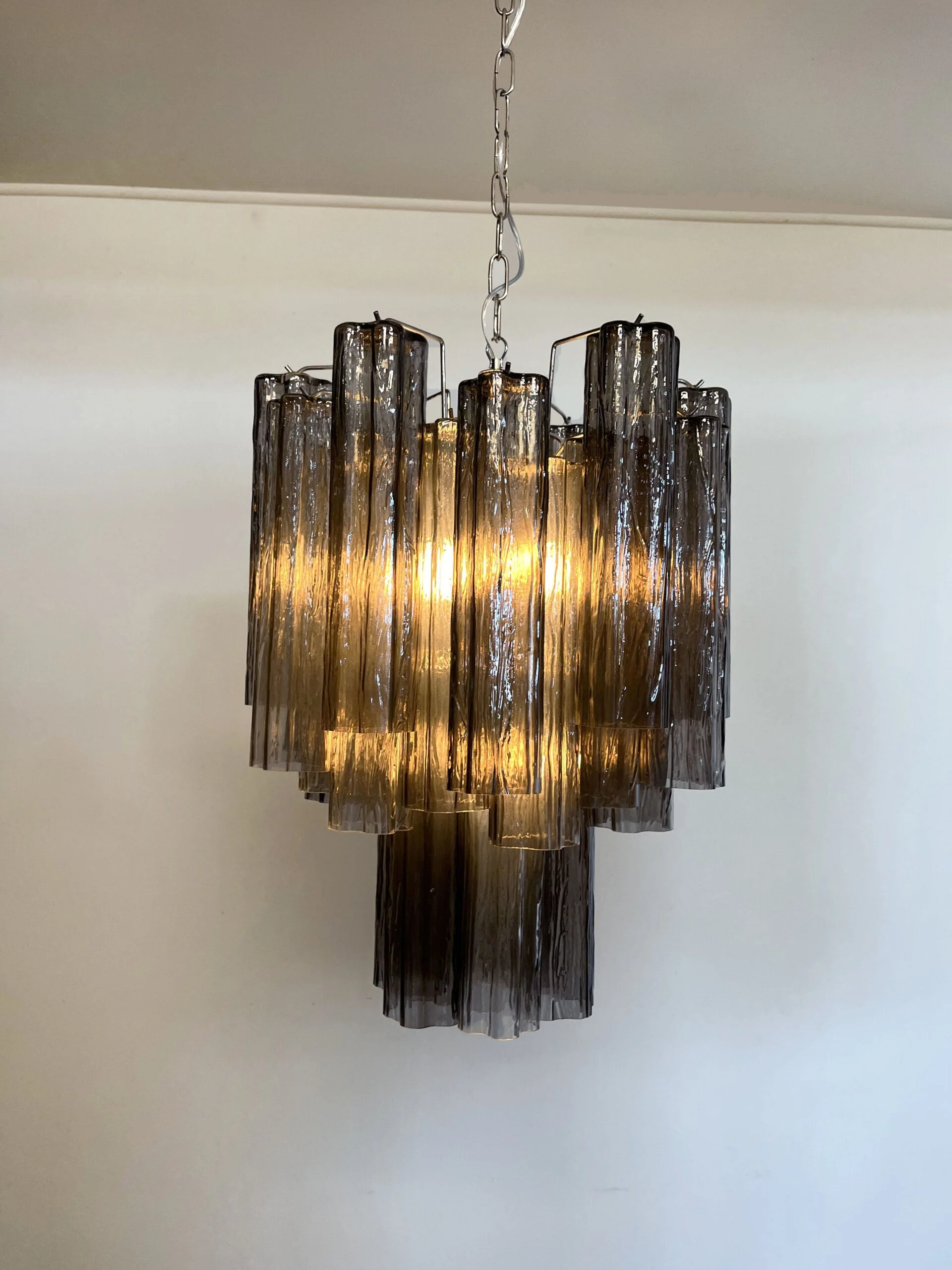 Murano Chandelier – 30 tubes – Smoky Glass Tubes - Image 3