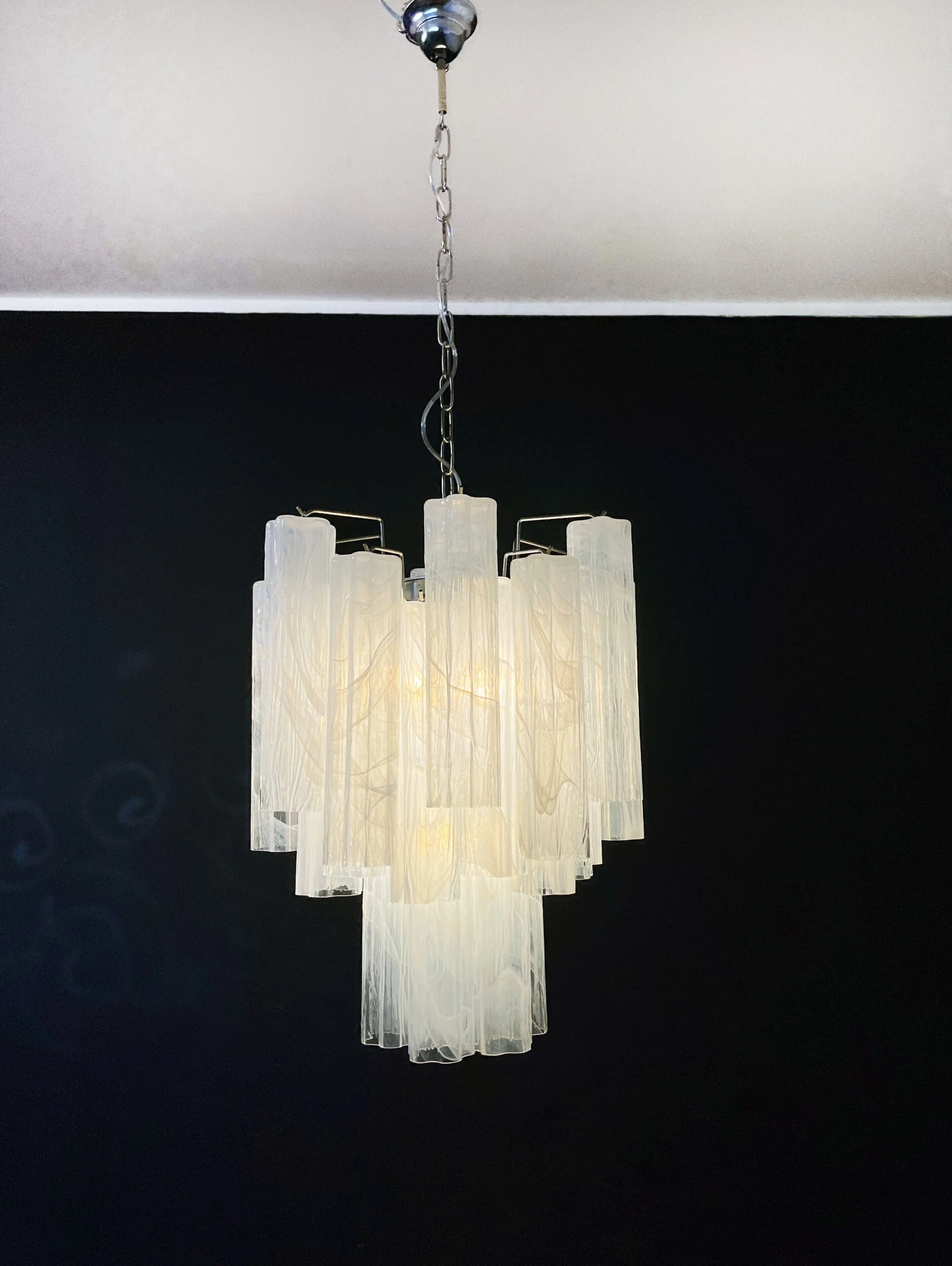 Murano Chandelier – 30 tubes – White Glass Tubes - Image 3