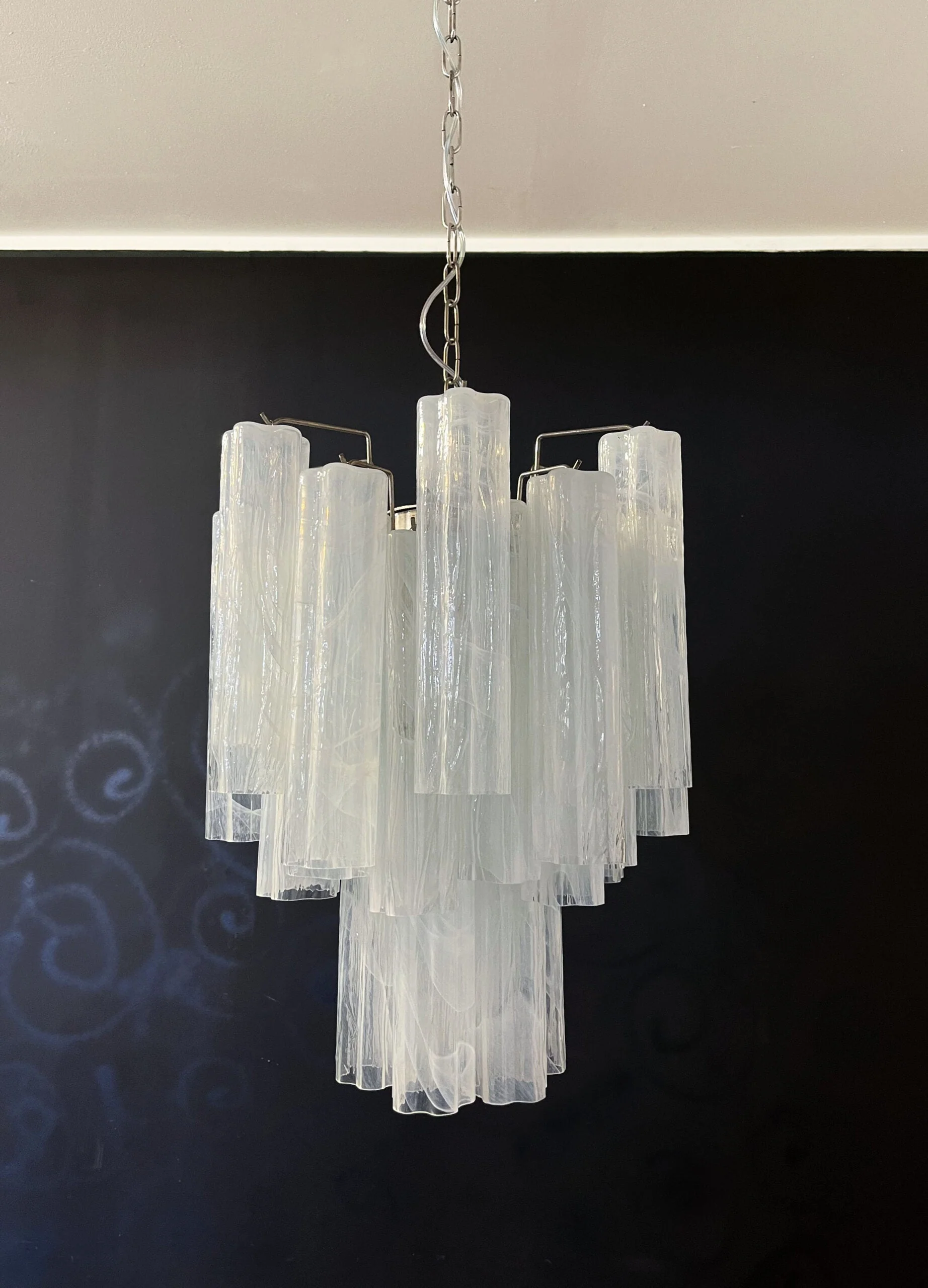 Murano Chandelier – 30 tubes – White Glass Tubes - Image 4