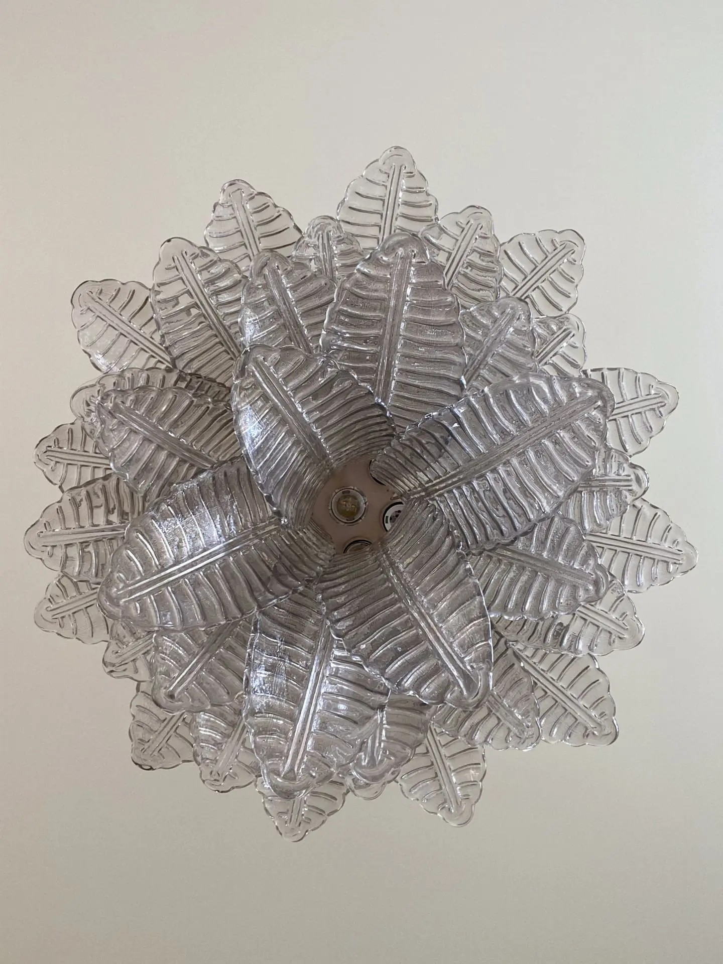 Murano Chandelier – 36 glass leaves – Smoked - Image 15