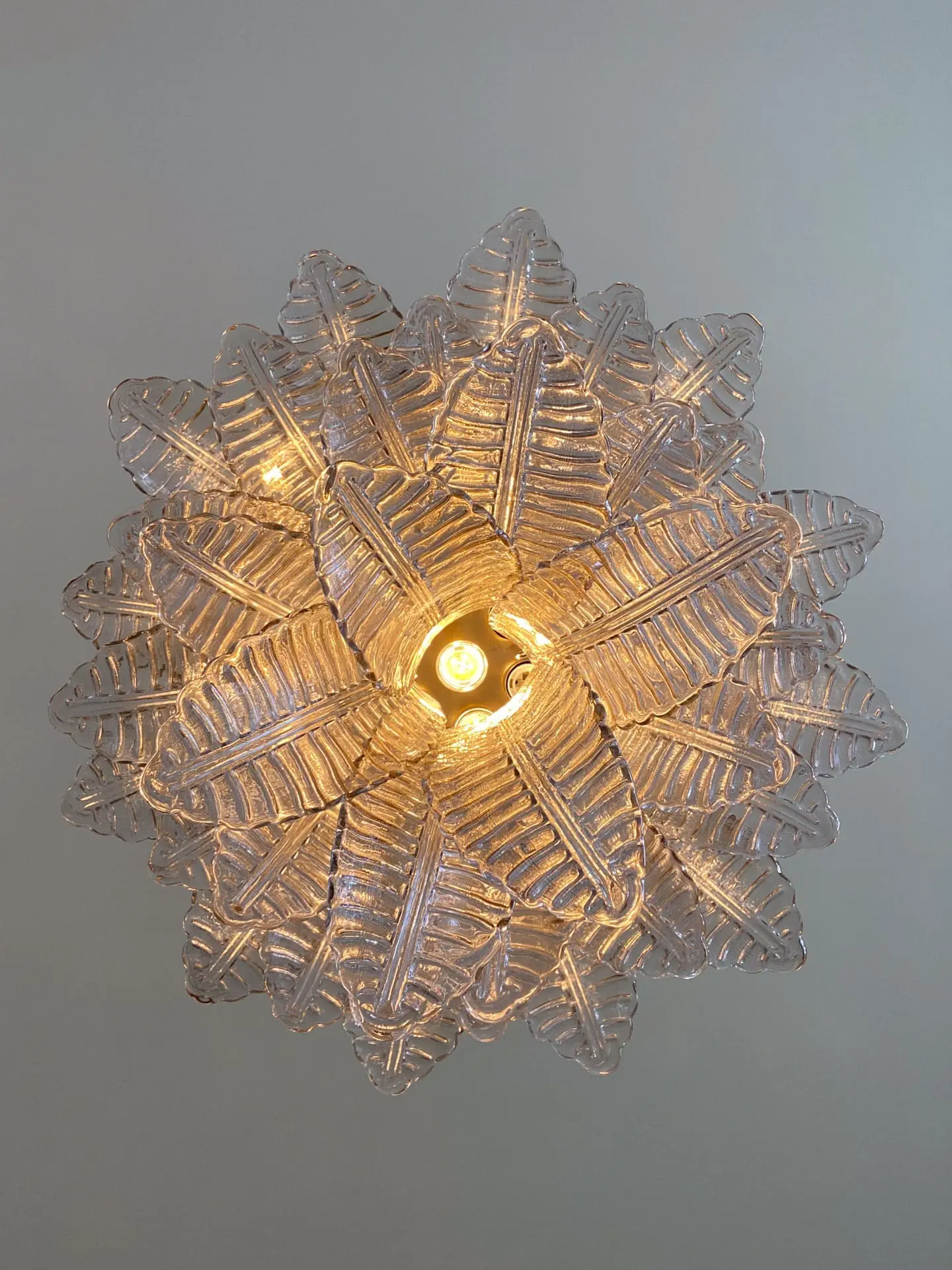 Murano Chandelier – 36 glass leaves – Smoked - Image 16