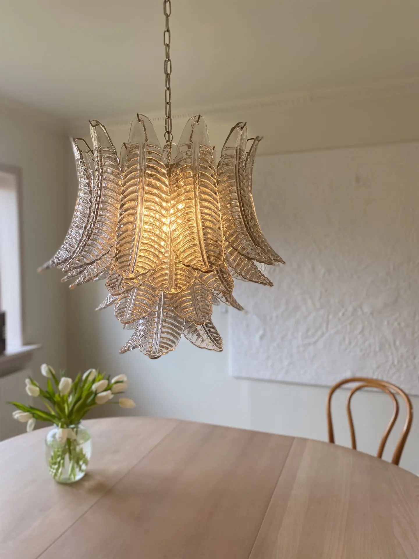 Murano Chandelier – 36 glass leaves – Smoked - Image 17