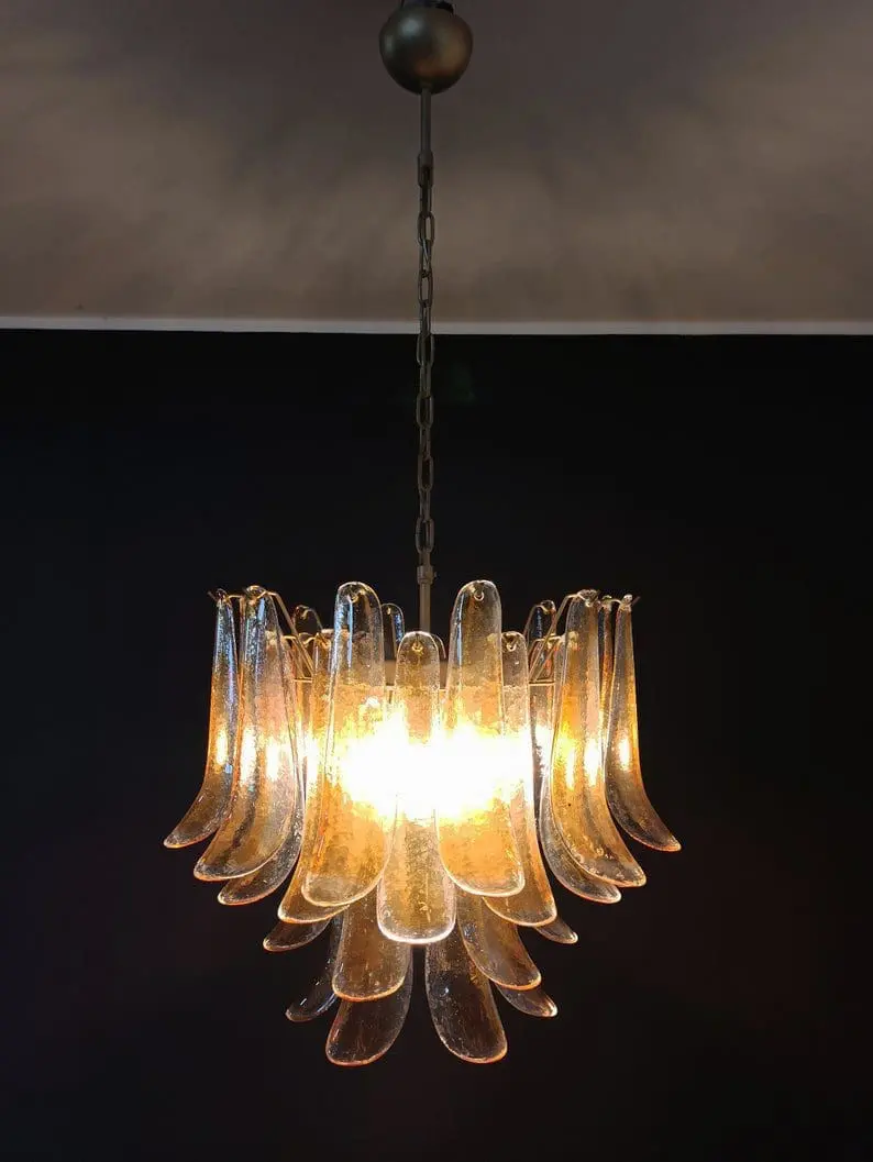 Murano Chandelier – 36 petals – Amber - Image 4