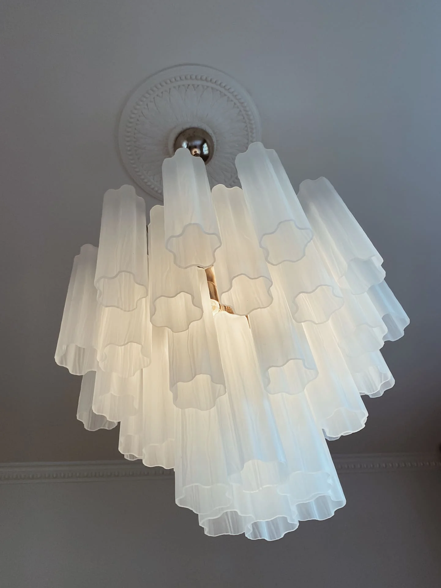 Murano Chandelier – 36 tubes – Matte white - Image 13
