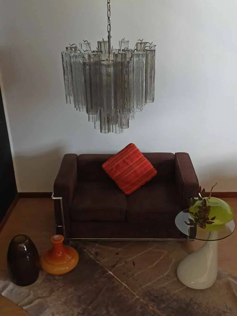 Murano Chandelier – 36 tubes – Smoked/Transparent - Image 3