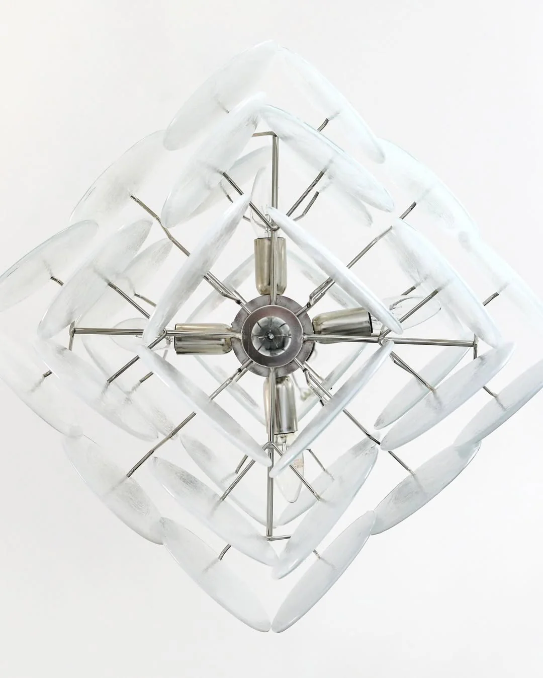 Murano Chandelier 36 White Disks - Image 32