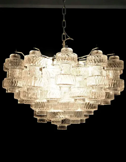 Murano Chandelier – 37 glasses- Transparent - Image 2