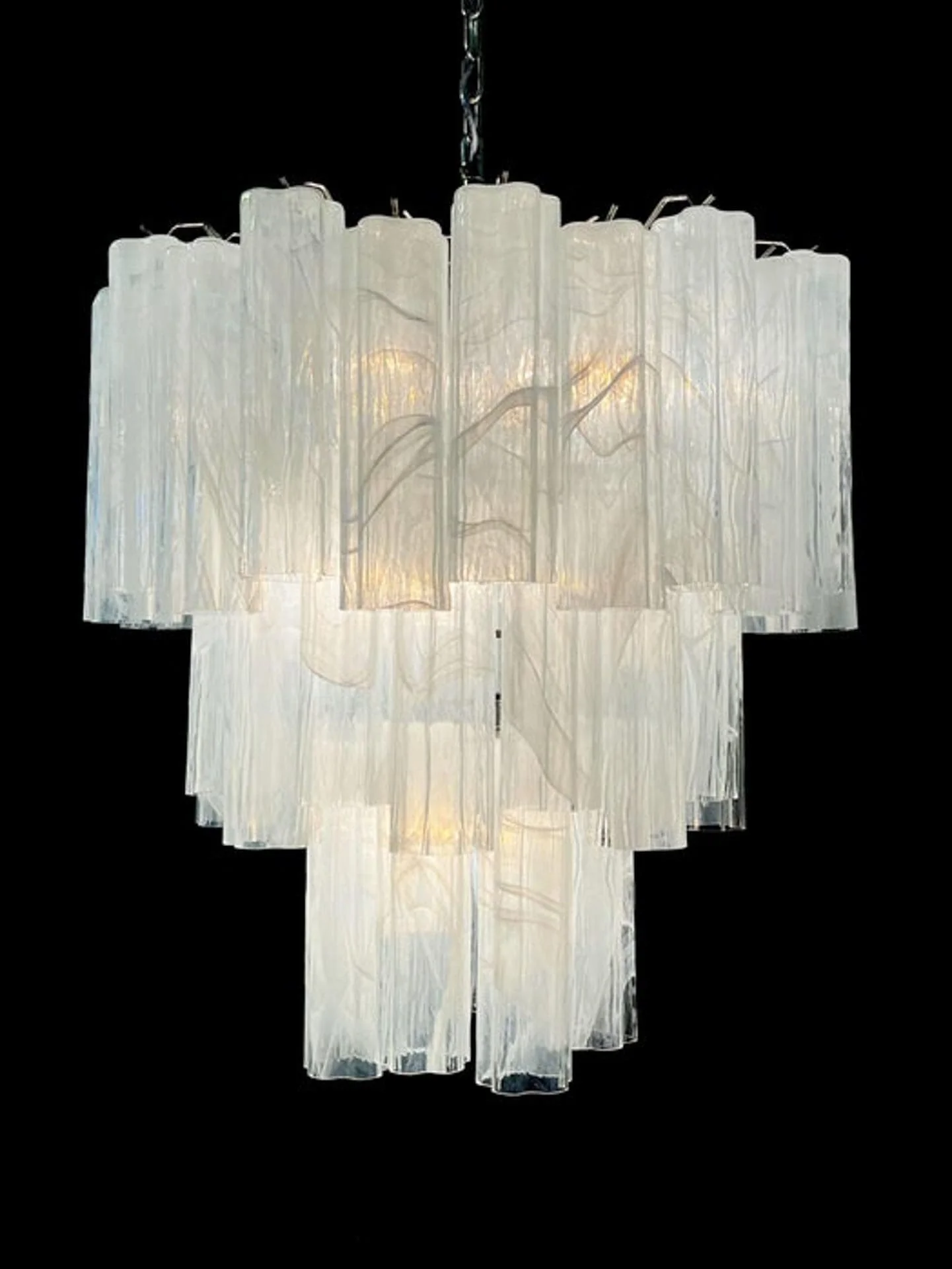 Murano Chandelier – 48 tubes – Alabaster White - Image 7